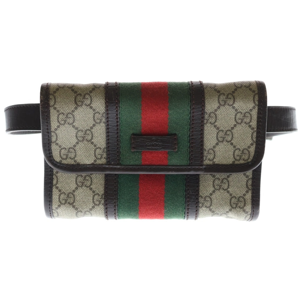 GUCCI GG総柄スプリーム レザー ベルトバッグ GUCCI(グッチ) GGスプリーム シェリーライン ショルダーバッグ