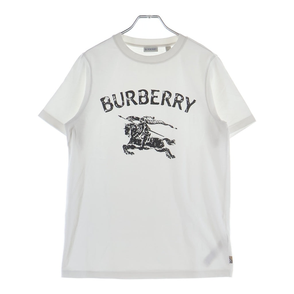 BURBERRY(バーバリー) フロントロゴプリント クルーネック 半袖Tシャツ カットソー ホワイト 8117319 レディース