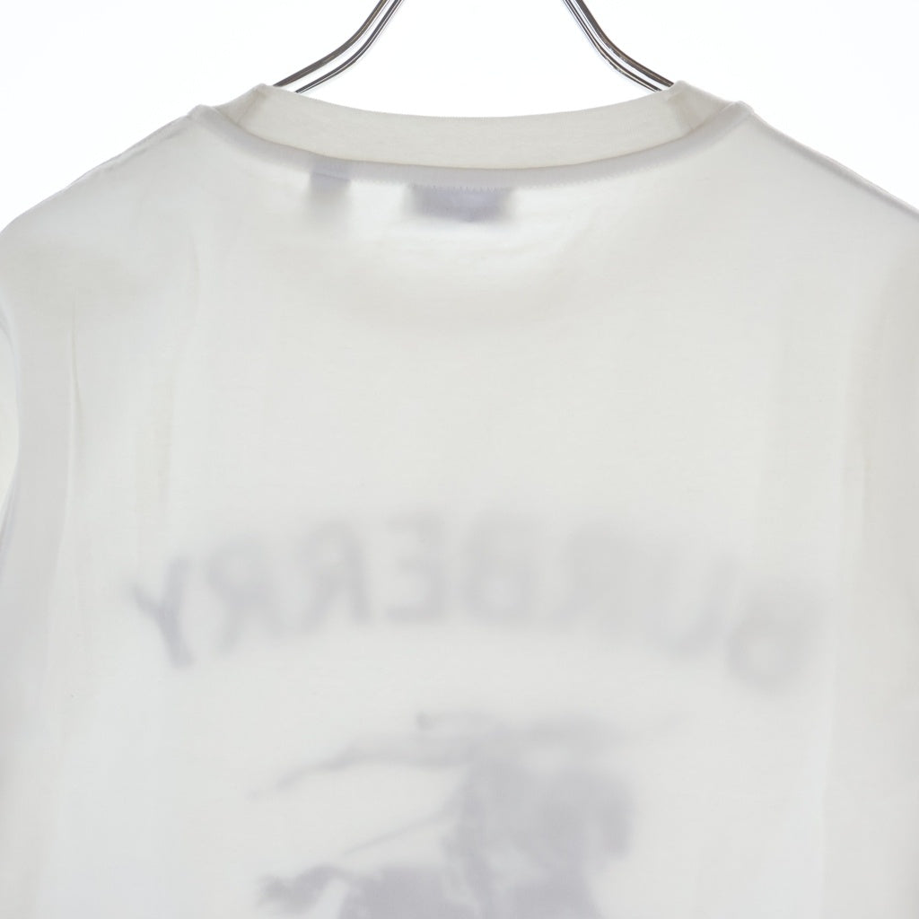 BURBERRY(バーバリー) フロントロゴプリント クルーネック 半袖Tシャツ カットソー ホワイト 8117319 レディース