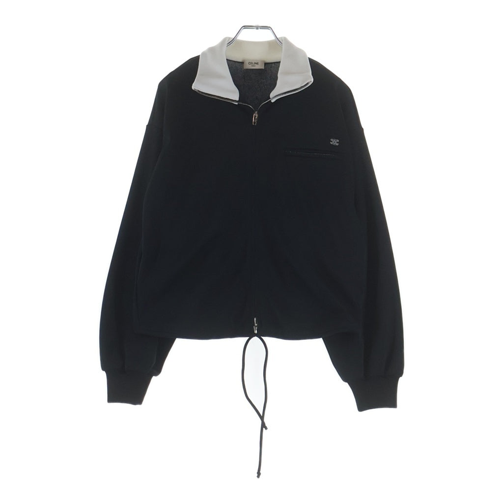 CELINE(セリーヌ) トラックスーツ トリオンフロゴ刺繍 ダブルフェイスジャージー ジップアップ ジャケット ブラック RV18L121O.38AW レディース