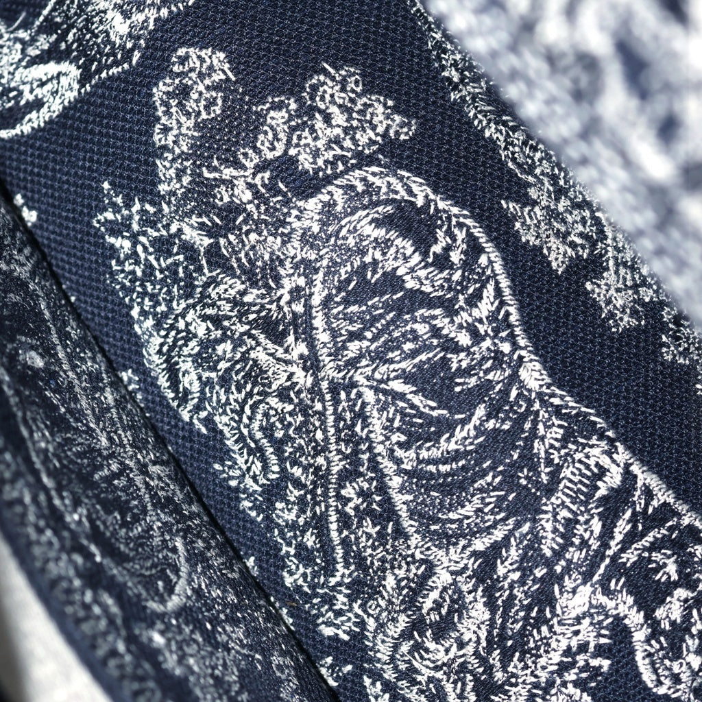 Christian Dior(クリスチャンディオール) ブックトート スモール トワル ドゥ ジュイ エンブロイダリー ミニトートバッグ ハンドバッグ ネイビー レディース