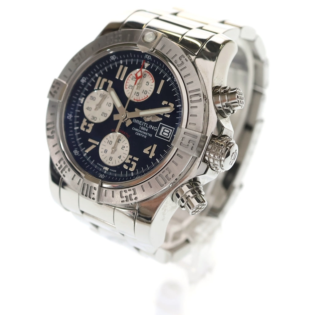 BREITLING(ブライトリング) アベンジャーII クロノグラフ SS/AT ステンレス オートマ 自動巻き 腕時計 A1338111/BC33 黒文字盤