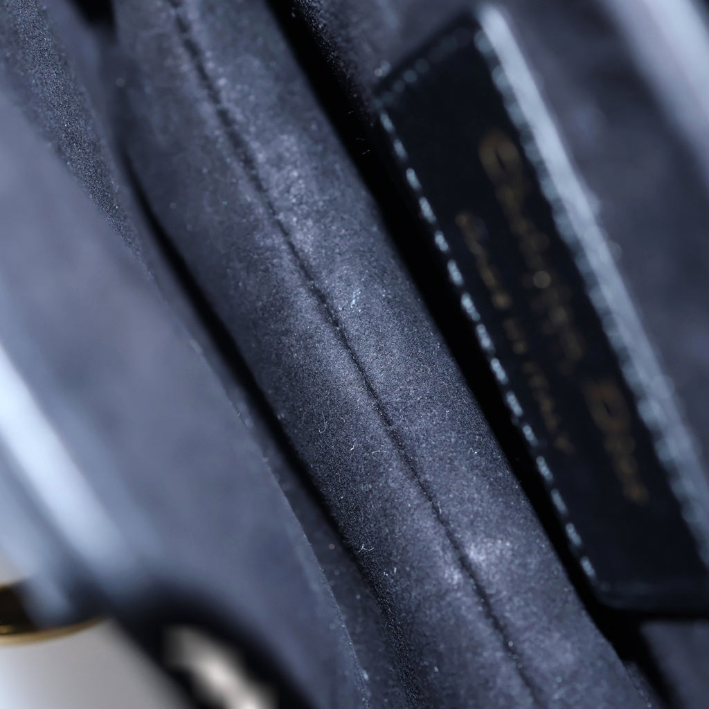 Christian Dior(クリスチャンディオール) Saddle サドルバッグ ミニ ハンドバッグ ブラック レディース