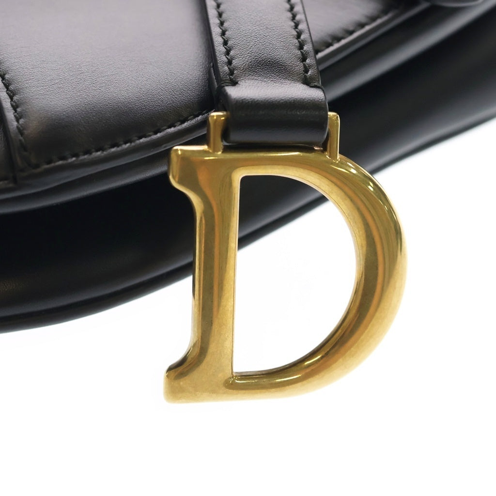 Christian Dior(クリスチャンディオール) Saddle サドルバッグ ミニ ハンドバッグ ブラック レディース