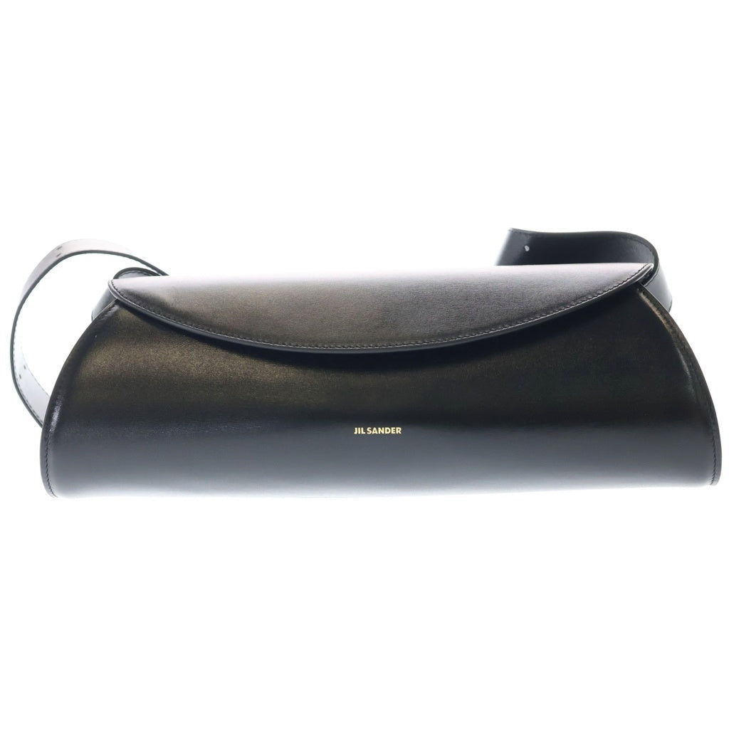 JIL SANDER NAVY(ジルサンダーネイビー) カンノーロ ショルダーバッグ ブラックレザー ゴールド金具 レディース
