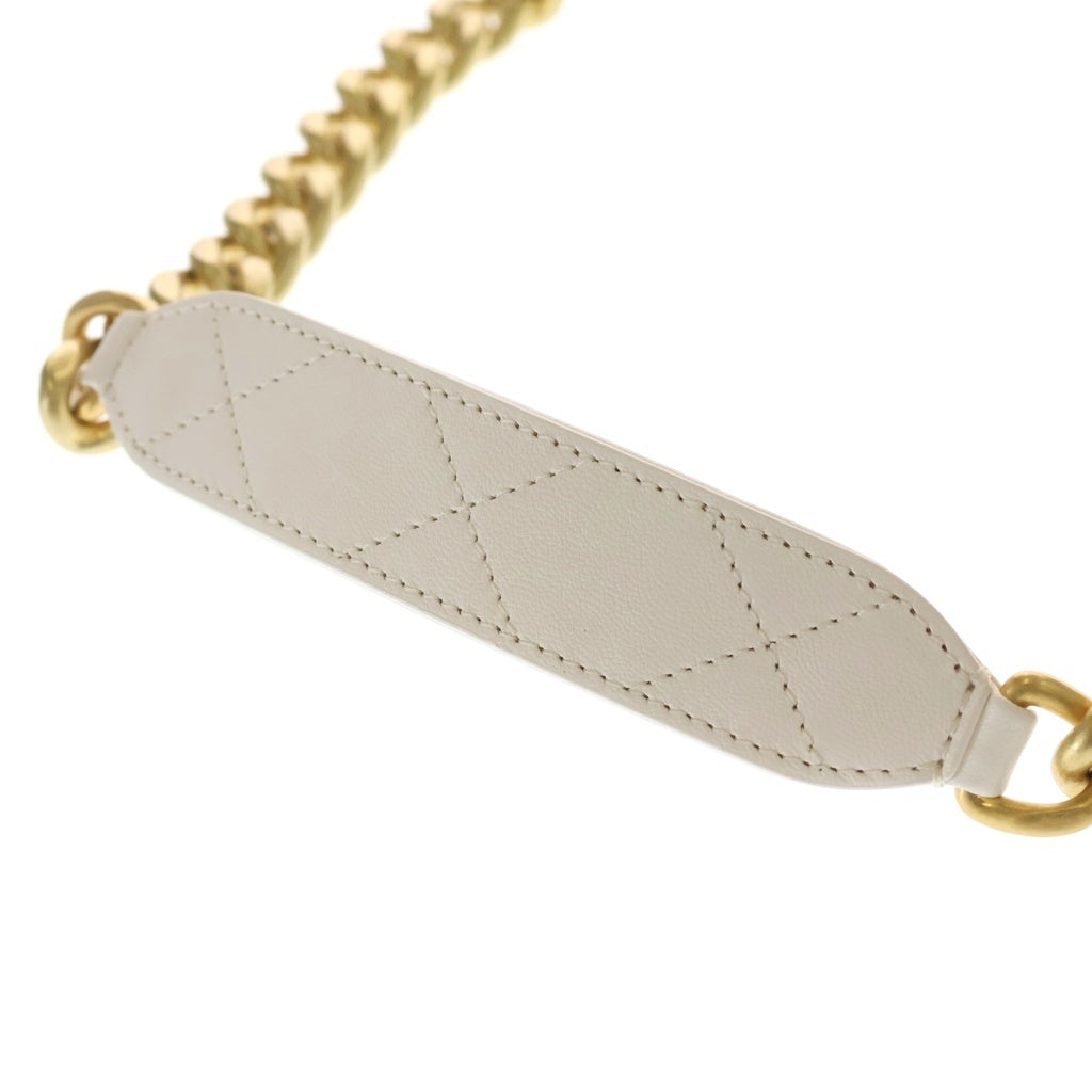 CHANEL(シャネル) マトラッセ マキシ ホーボー バッグ ラムスキン ゴールド金具 チェーントートバッグ AS5339 ホワイト レディース