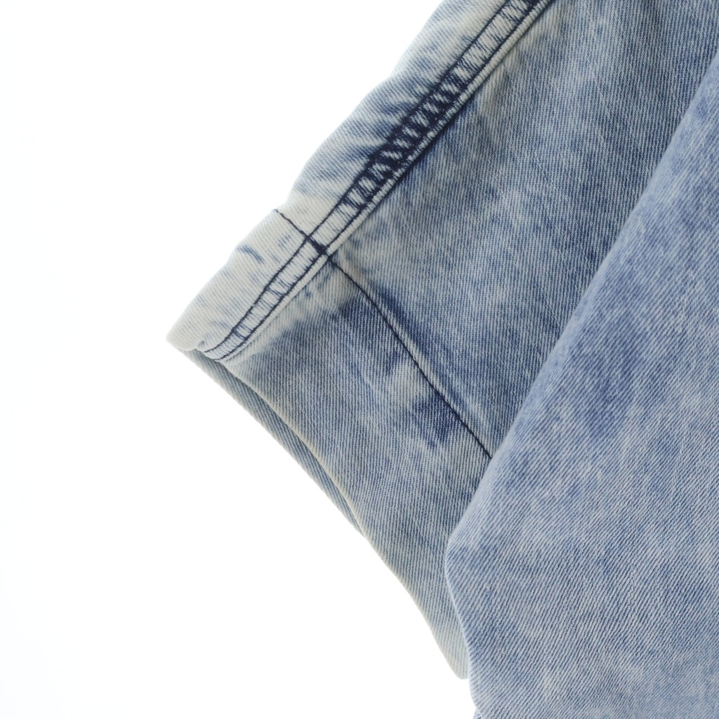 DIESEL(ディーゼル) D-Nabil-S バックロゴ 半袖デニムシャツ ヴィンテージ加工 スナップボタン ブルー A14228