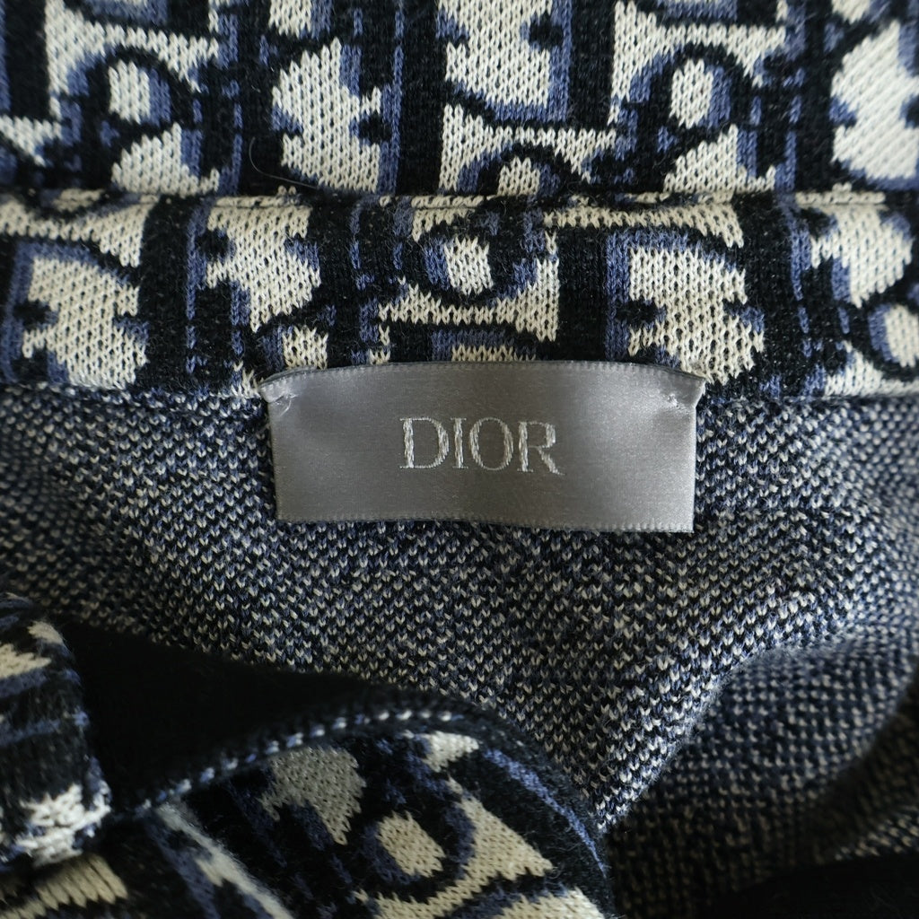 Christian Dior MONSIEUR(クリスチャンディオールムッシュ) オブリーク コットンジャカード オーバーシャツ ネイビー #XS レディース