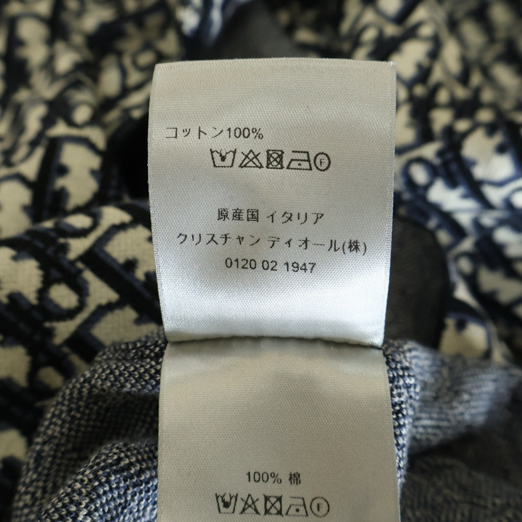 Christian Dior MONSIEUR(クリスチャンディオールムッシュ) オブリーク コットンジャカード オーバーシャツ ネイビー #XS レディース