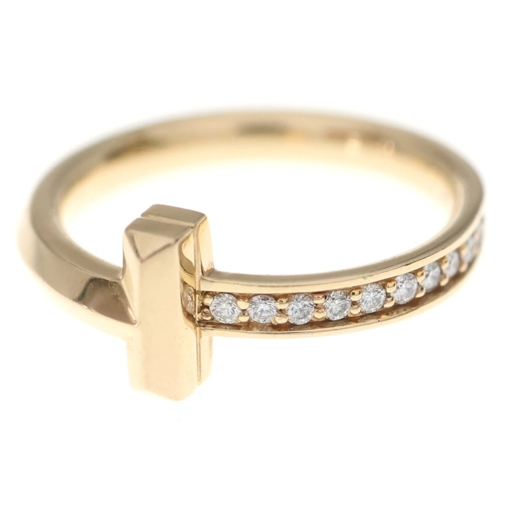 TIFFANY & Co.(ティファニー) Tワン ナロー ダイヤ リング Au750 K18 PG ピンクゴールド 0.08ct レディース