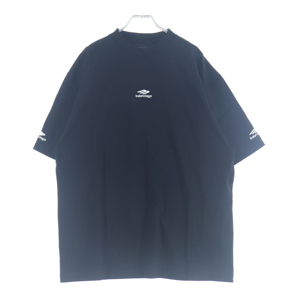 BALENCIAGA(バレンシアガ) SKI ロゴプリント クルーネック 半袖シャツ ブラック #M