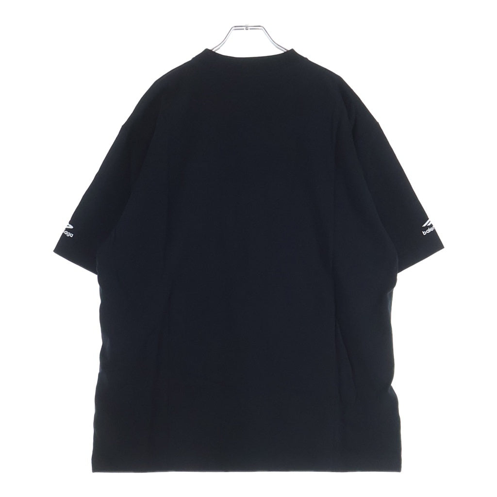 BALENCIAGA(バレンシアガ) SKI ロゴプリント クルーネック 半袖シャツ ブラック #M