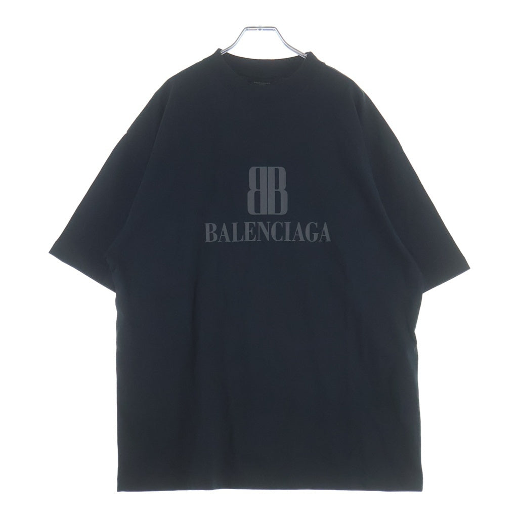 BALENCIAGA(バレンシアガ) フロントロゴプリントTシャツ ブラック #M