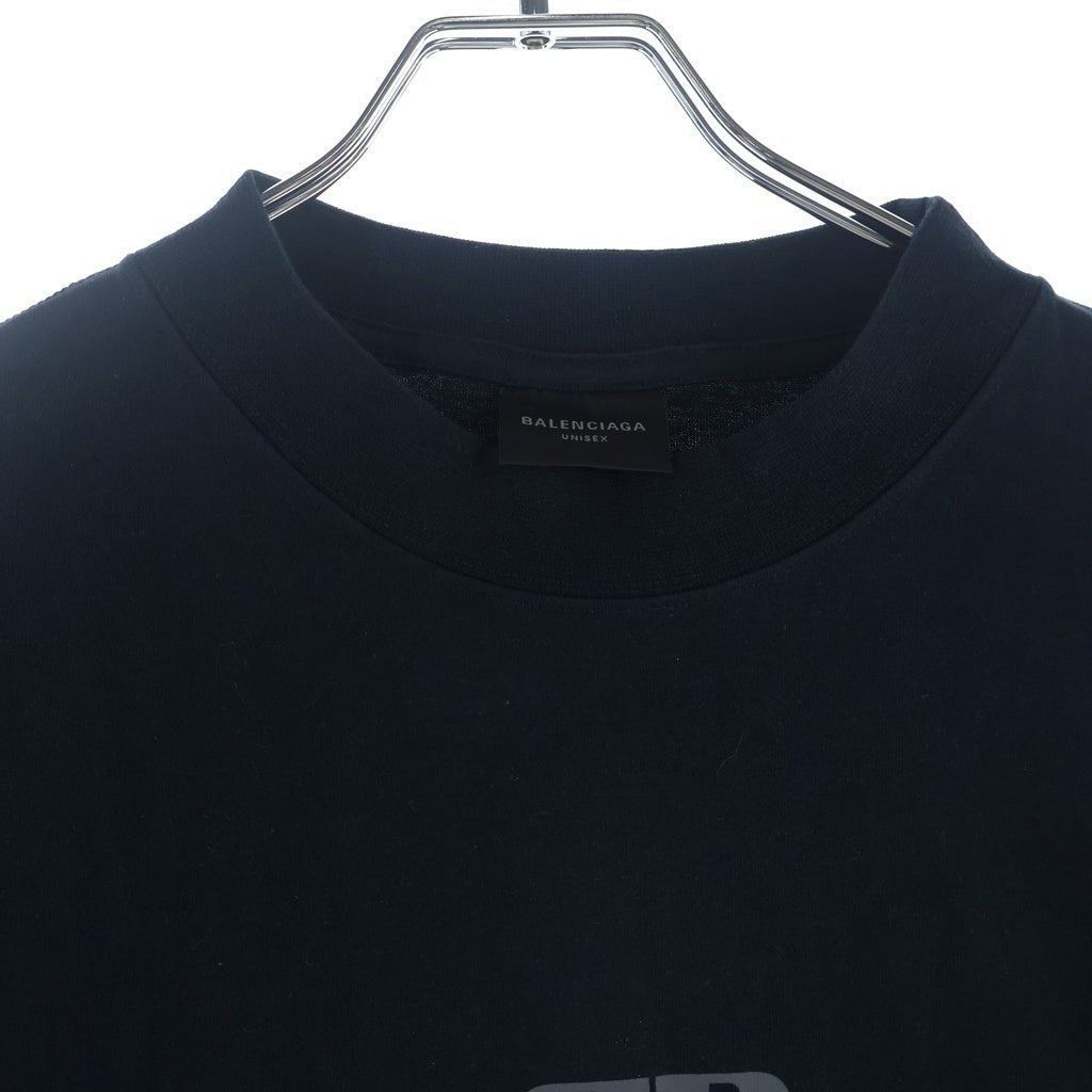 BALENCIAGA(バレンシアガ) フロントロゴプリントTシャツ ブラック #M