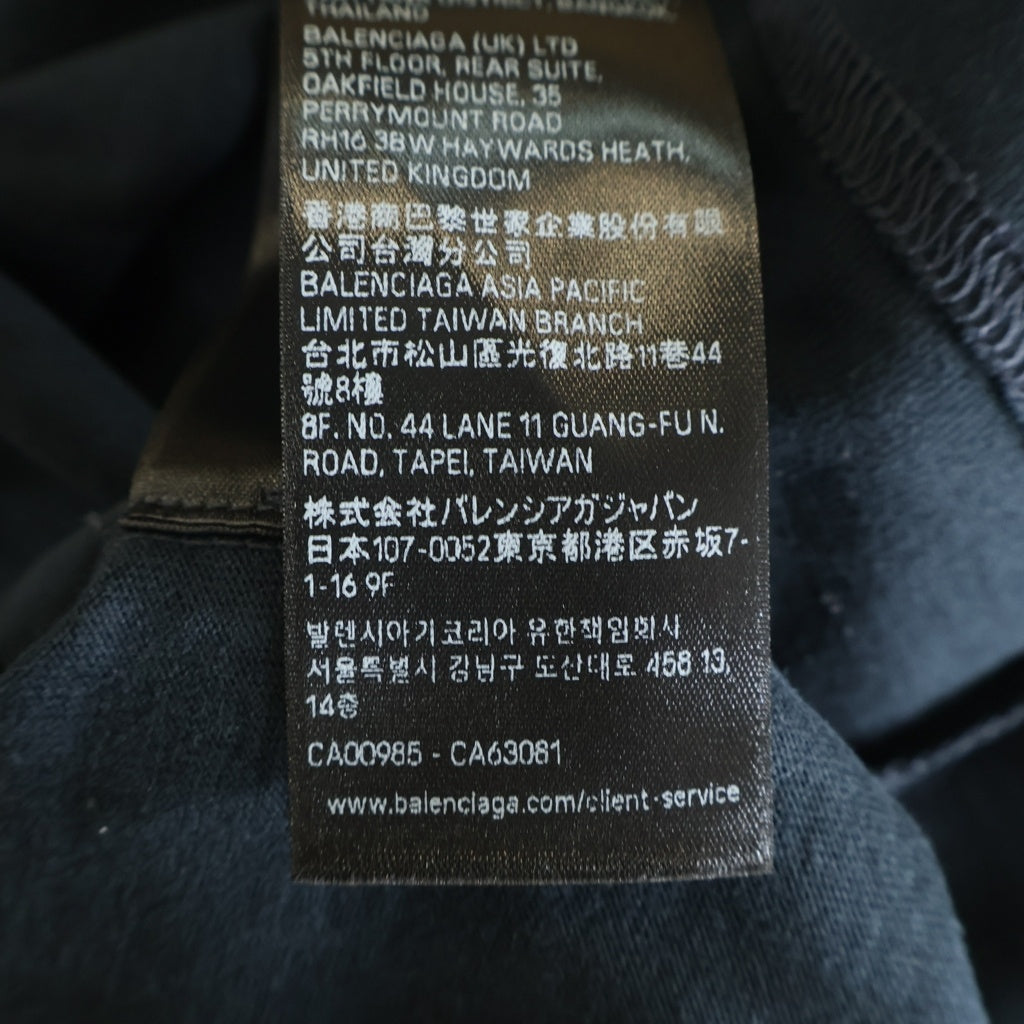 BALENCIAGA(バレンシアガ) フロントロゴプリントTシャツ ブラック #M