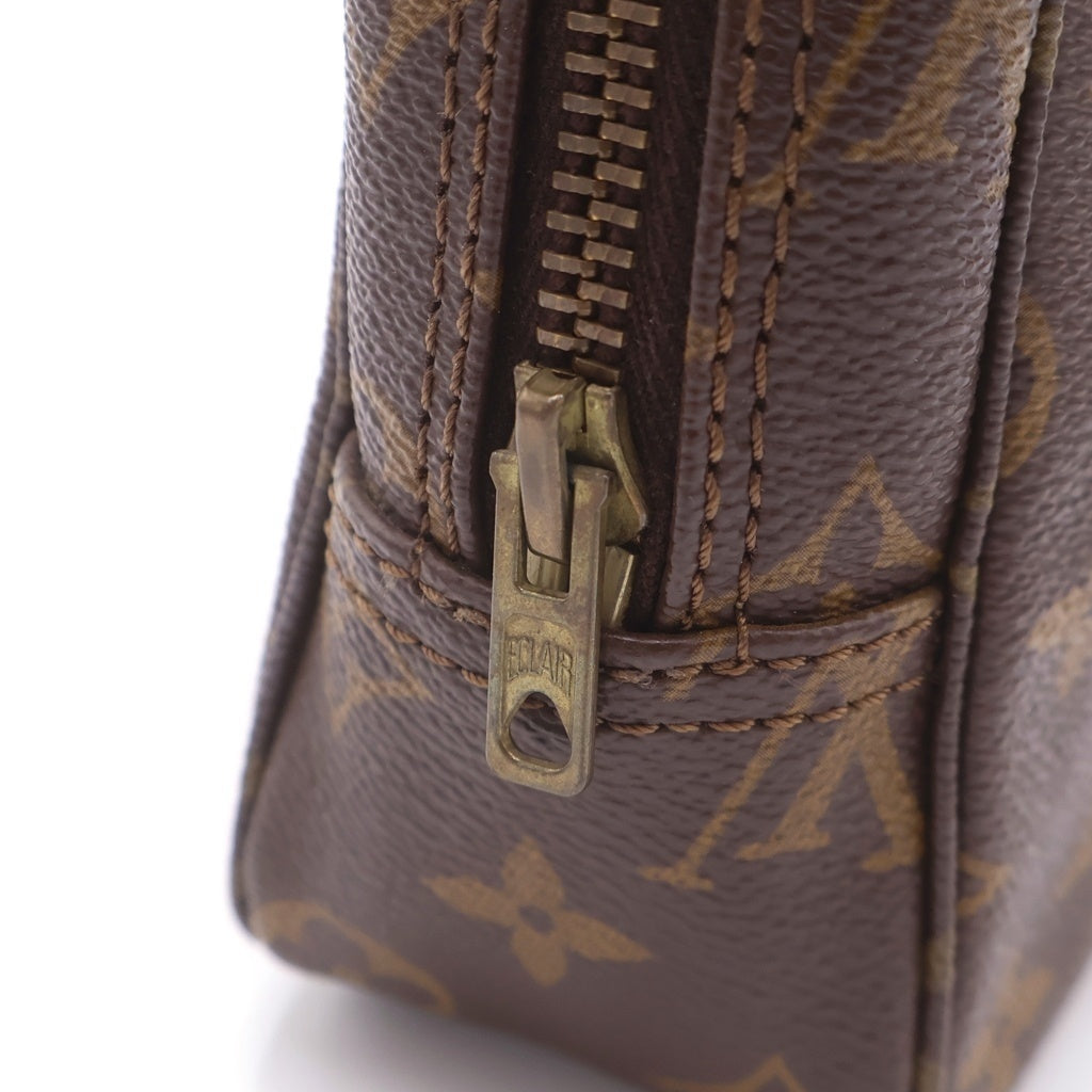 LOUIS VUITTON(ルイヴィトン) モノグラム トゥルーストワレット23 セカンドバッグ ポーチ 収納 ブラウン レザー×PVC M47524 ゴールド金具 レディース