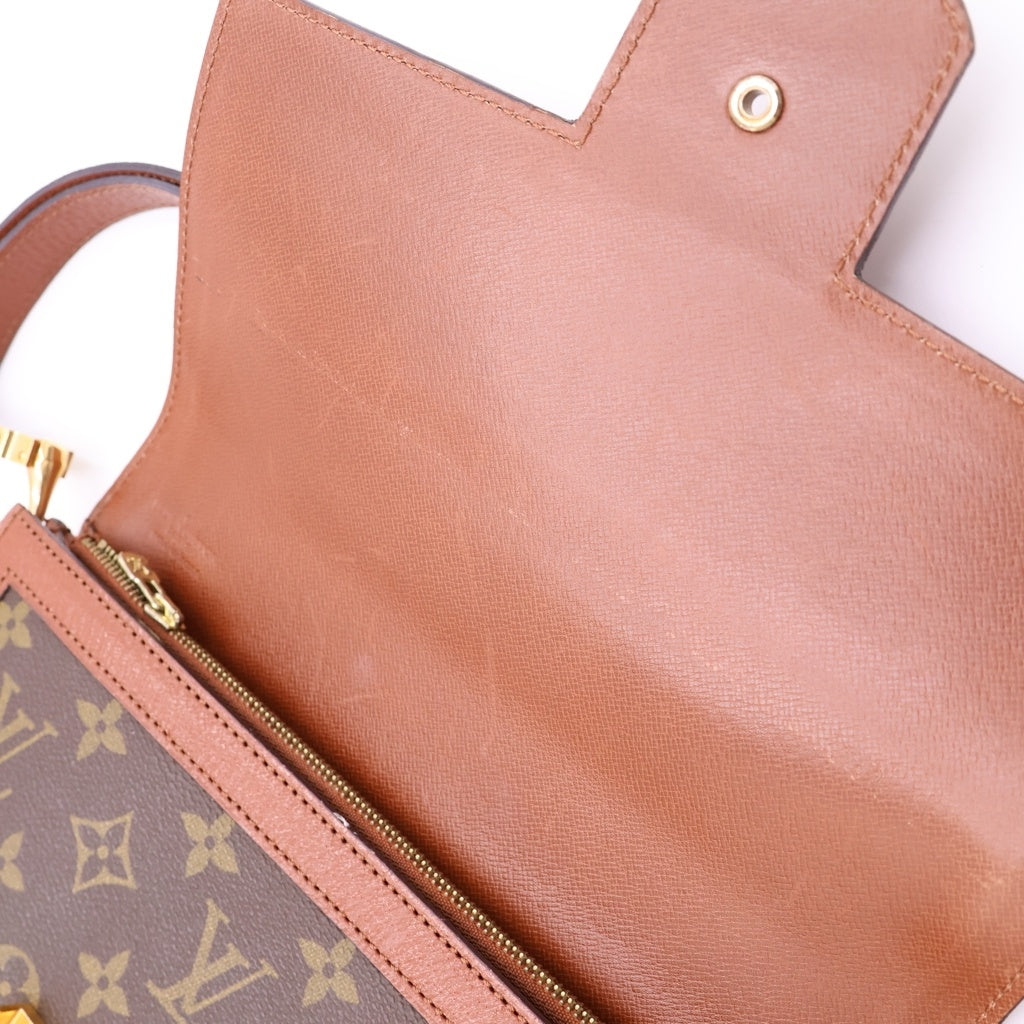 LOUIS VUITTON(ルイヴィトン) モノグラム サックドーフィーヌ PVC レザー ショルダーバッグ トートバッグ M51410 ブラウン レディース