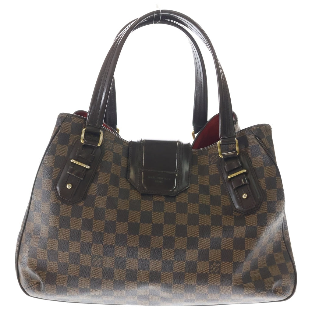 LOUIS VUITTON(ルイヴィトン) ダミエ グリート ハンドバッグ ブラウン レザー×PVC N48108 ゴールド金具 レディース