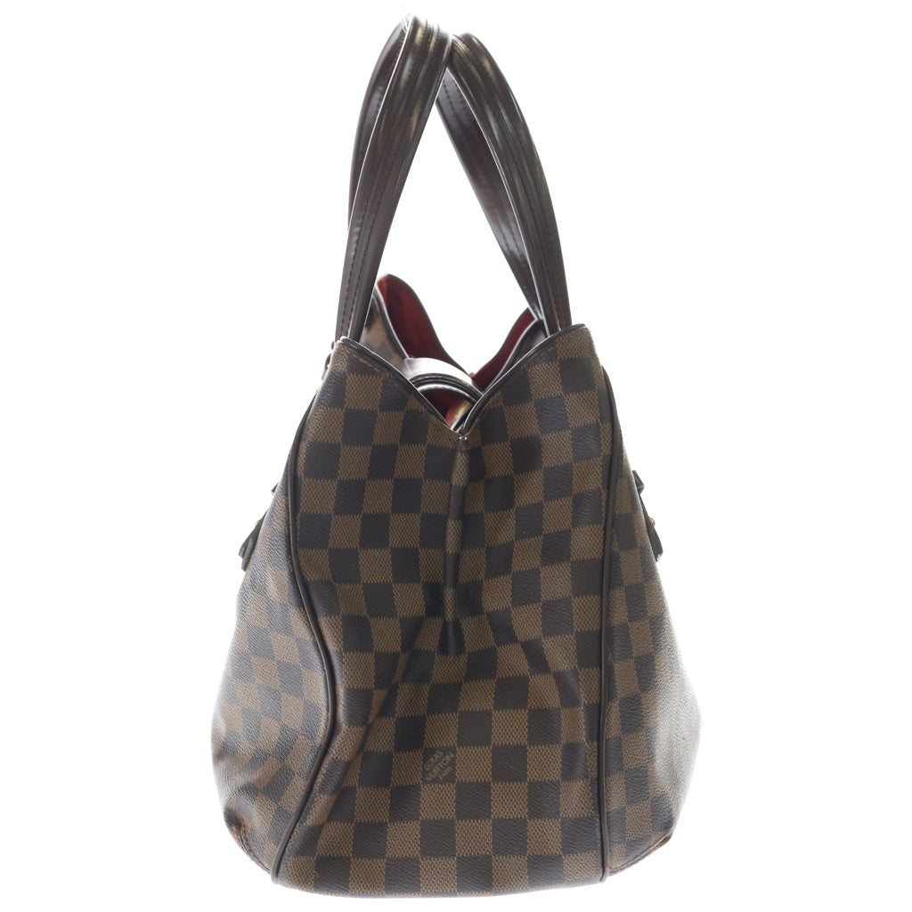 LOUIS VUITTON(ルイヴィトン) ダミエ グリート ハンドバッグ ブラウン レザー×PVC N48108 ゴールド金具 レディース
