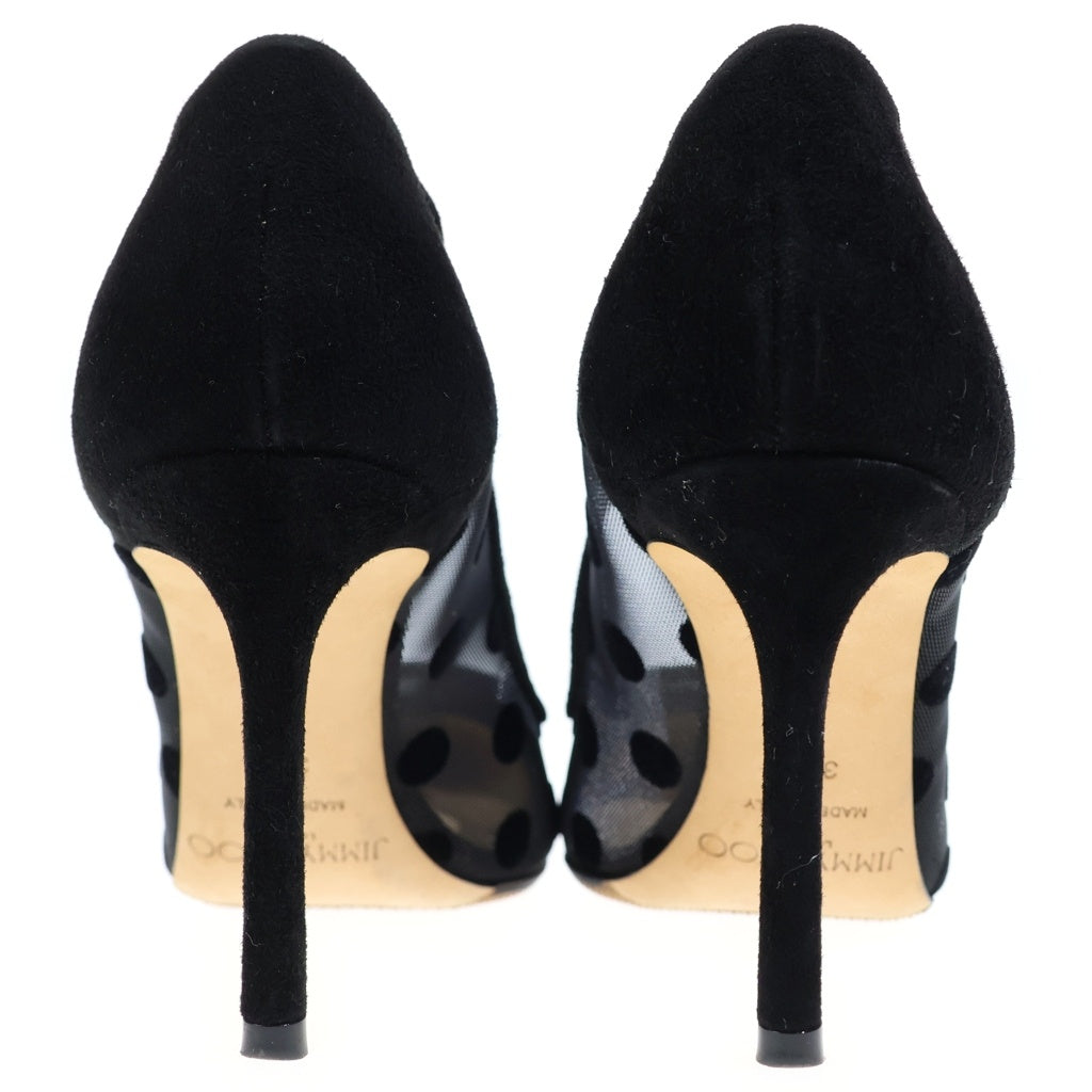 JIMMY CHOO(ジミーチュウ) ドロシー ポルカドット メッシュヒールパンプス グリッター ブラック #35 1/2 レディース