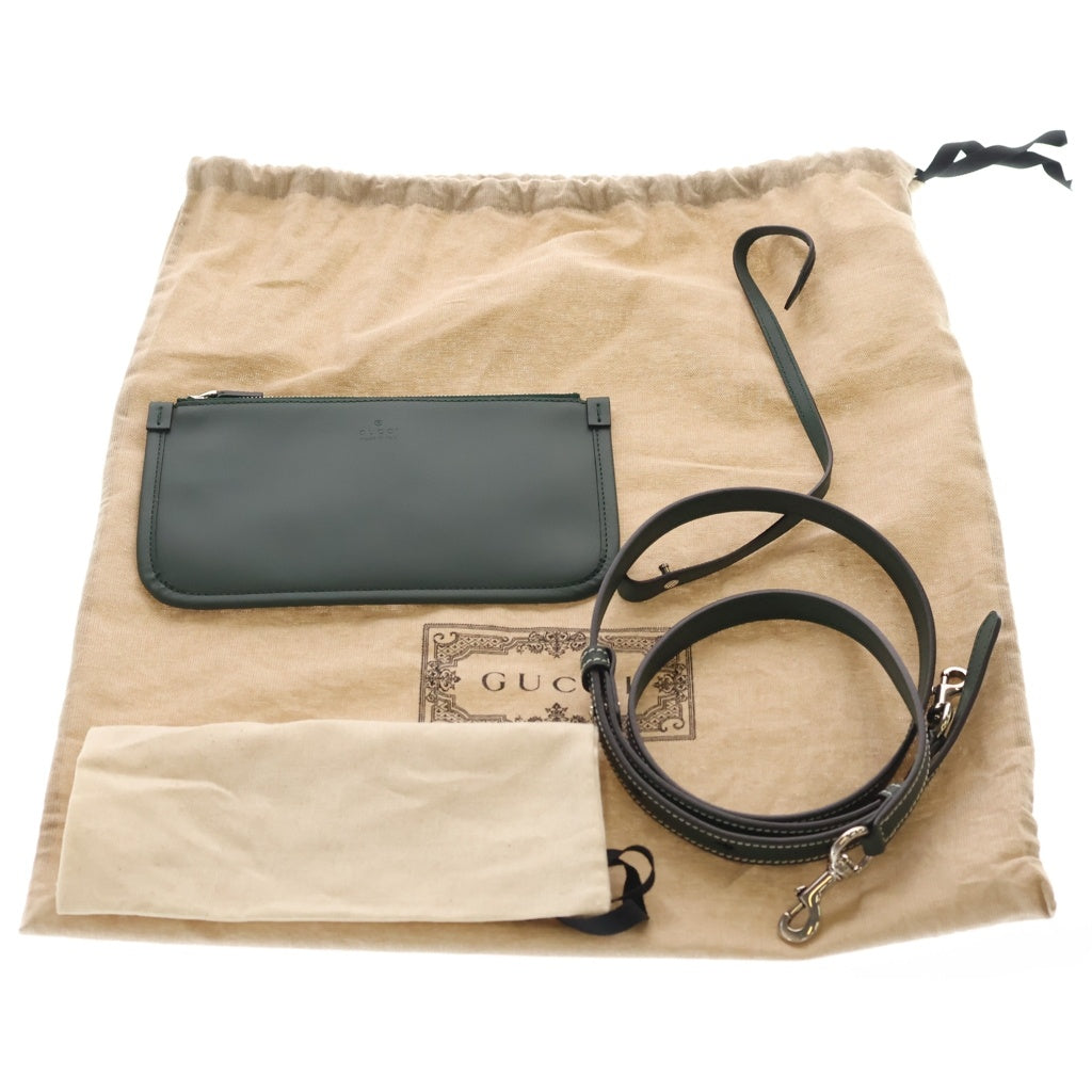GUCCI(グッチ) リドコレクション GUCCIプリント ロゴ キャンバス レザー 2WAY ハンドバッグ ショルダーバッグ ベージュ/グリーン 772144 レディース