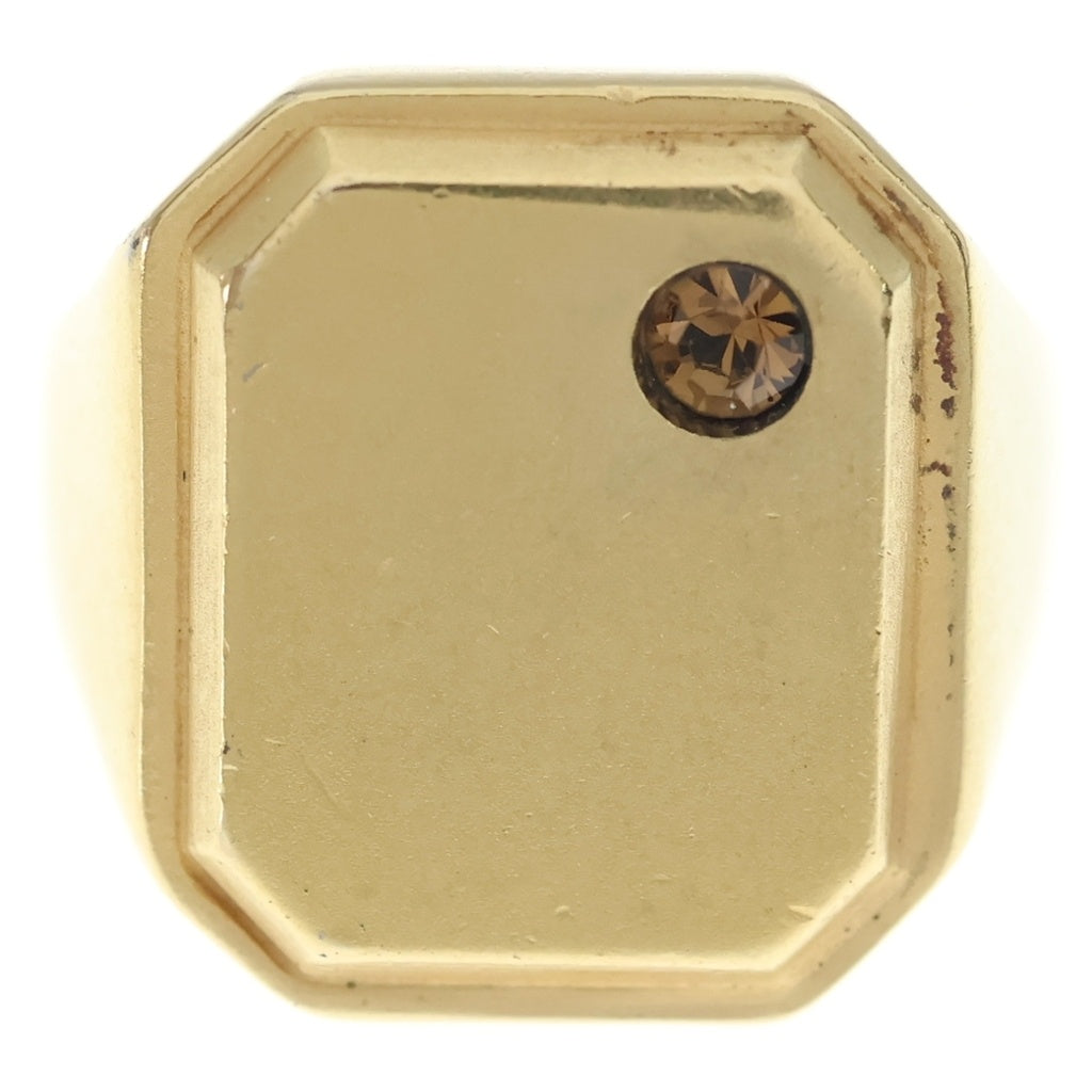 Maison Margiela(メゾンマルジェラ) SQUARE CHEVALIER RING スクエア シュヴァリエ スモーキークォーツ コンビ リング 指輪 ゴールド/シルバー SM1UQ0085 レディース