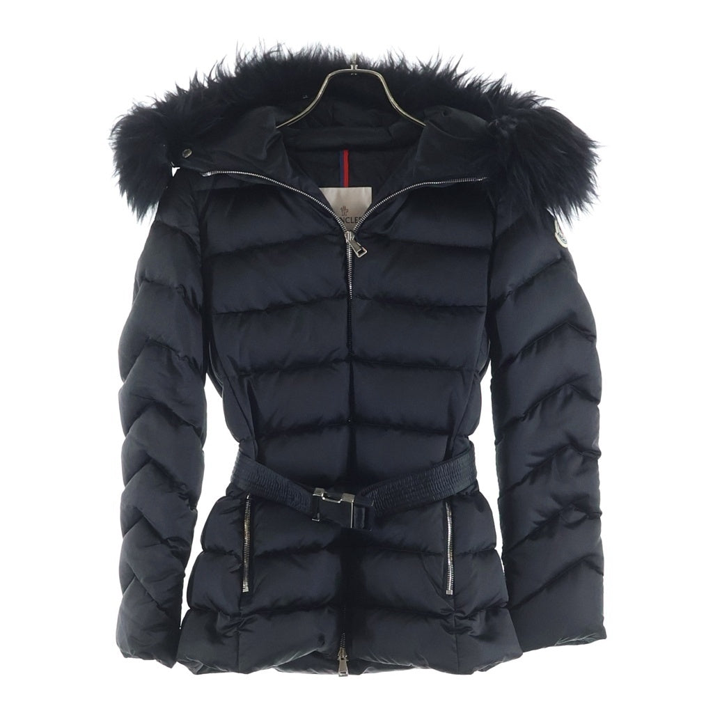 MONCLER(モンクレール) 24AW CUPIDONE GIUBBOTTO キュピドン ファー付き ジップアップ ナイロン ショート ダウンジャケット ブラック J20931A00177 59685 レディース