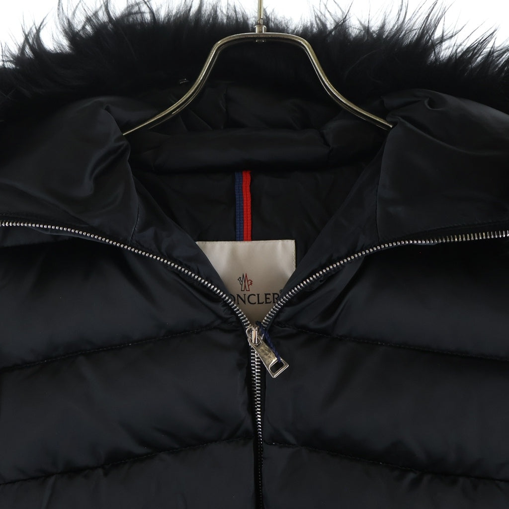 MONCLER(モンクレール) 24AW CUPIDONE GIUBBOTTO キュピドン ファー付き ジップアップ ナイロン ショート ダウンジャケット ブラック J20931A00177 59685 レディース