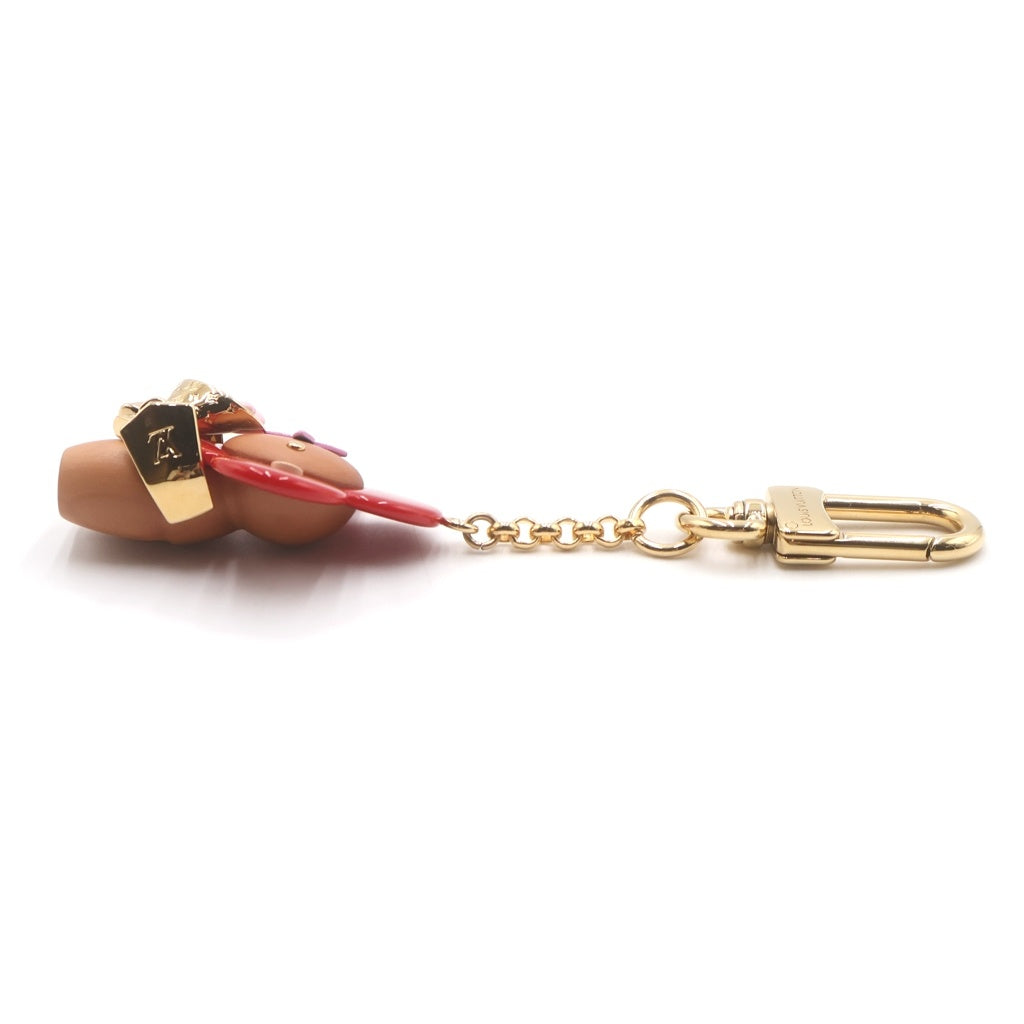 LOUIS VUITTON(ルイヴィトン) 25SS ヴィヴィエンヌ・キャンディーハート バッグチャーム キーホルダー ブラウン/レッド M02349 レディース