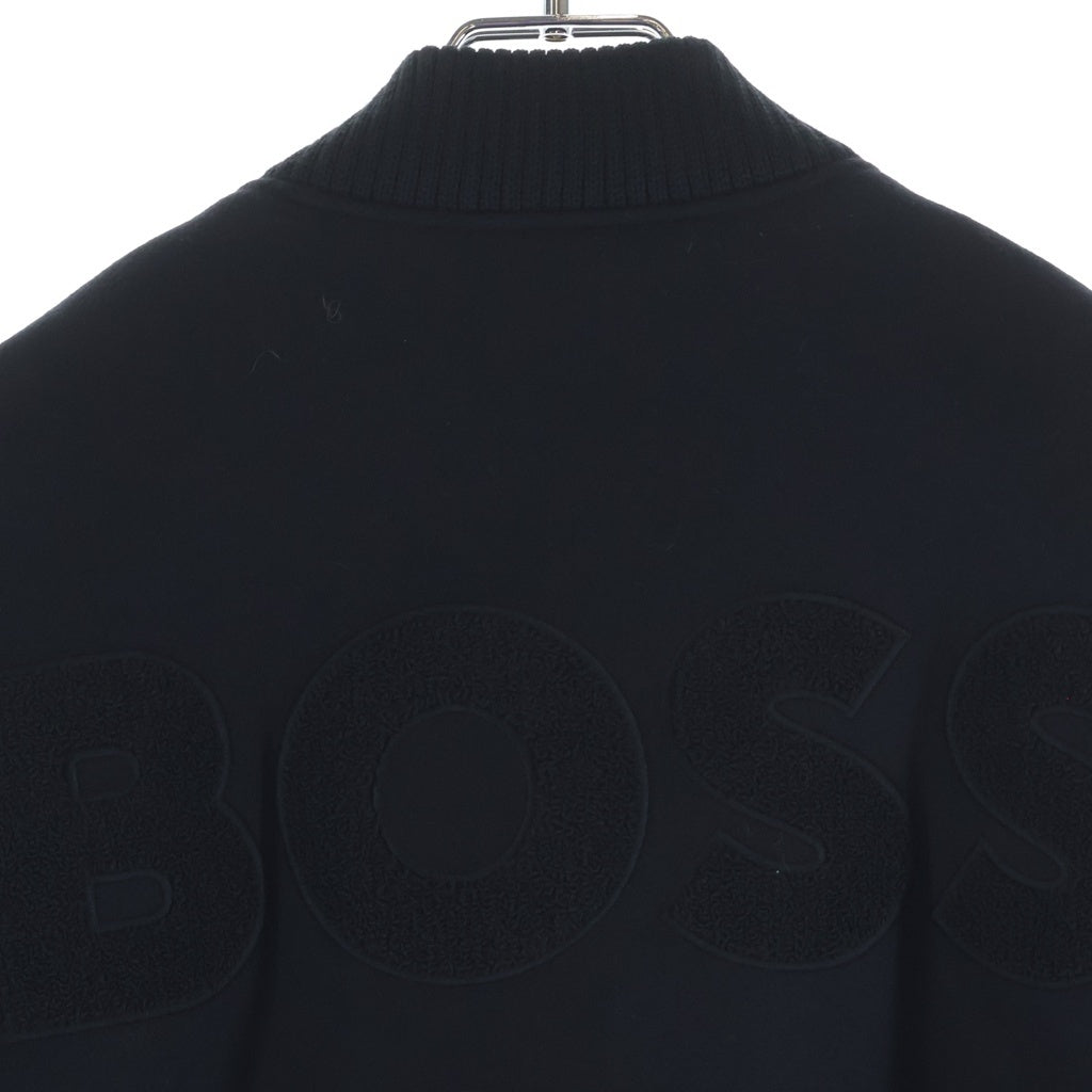 HUGO BOSS(ヒューゴボス) xSHOHEI OHTANI 大谷翔平コラボ 袖レザー切り替え スタジャン ジャケット 世界100着限定 ウール ブラック I50517984