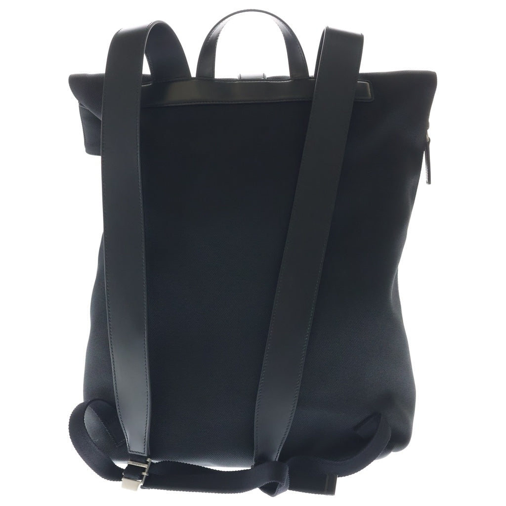 GUCCI(グッチ) シェリーライン バックパック リュックサック ブラック ナイロン×レザー 619749 シルバー金具 レディース