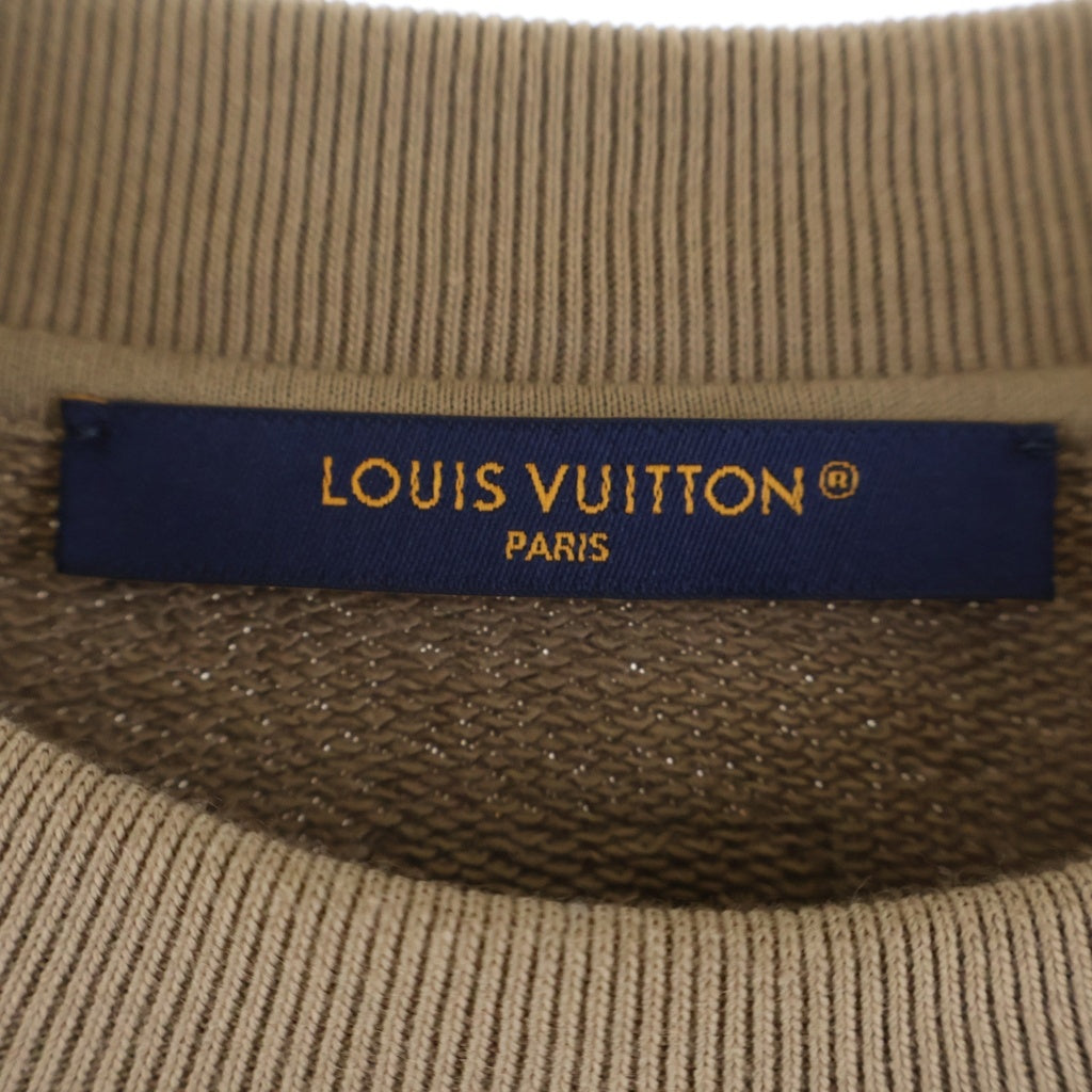 LOUIS VUITTON(ルイヴィトン) 25AW ロゴ エンブロイダリー 刺繍 クルーネック プルオーバー スウェット トレーナー ブラウン RM252MV FWC HTY09W