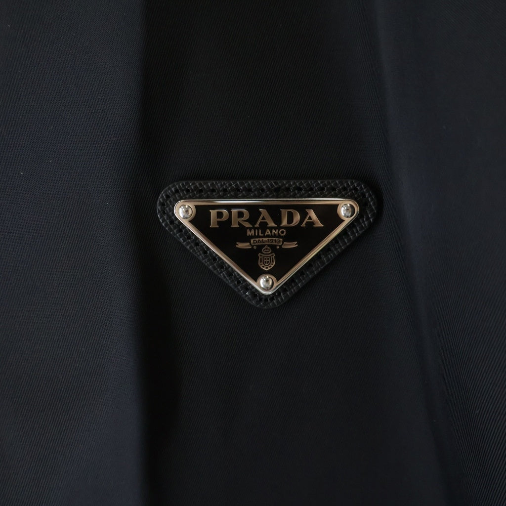 PRADA(プラダ) RE-NYLON トライアングルロゴプレート ジップアップ ボンバージャケット ブルゾン ブラック SGH038 RWP0 1WQ8