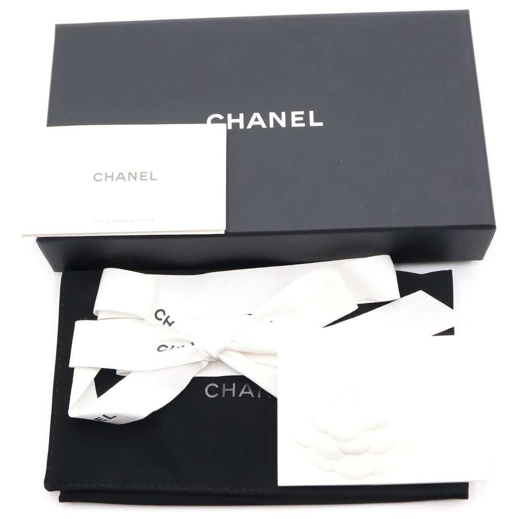 CHANEL(シャネル) マトラッセ クラシック ラウンドファスナーウォレット ロングウォレット 長財布 カードケース ブラック キャビアスキン ゴールド金具 レディース