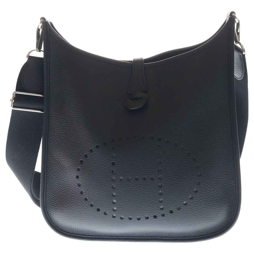 HERMES(エルメス) エブリンPM トリヨンクレマンス シルバー金具 ショルダーバッグ K刻印 ノワール ブラック レディース