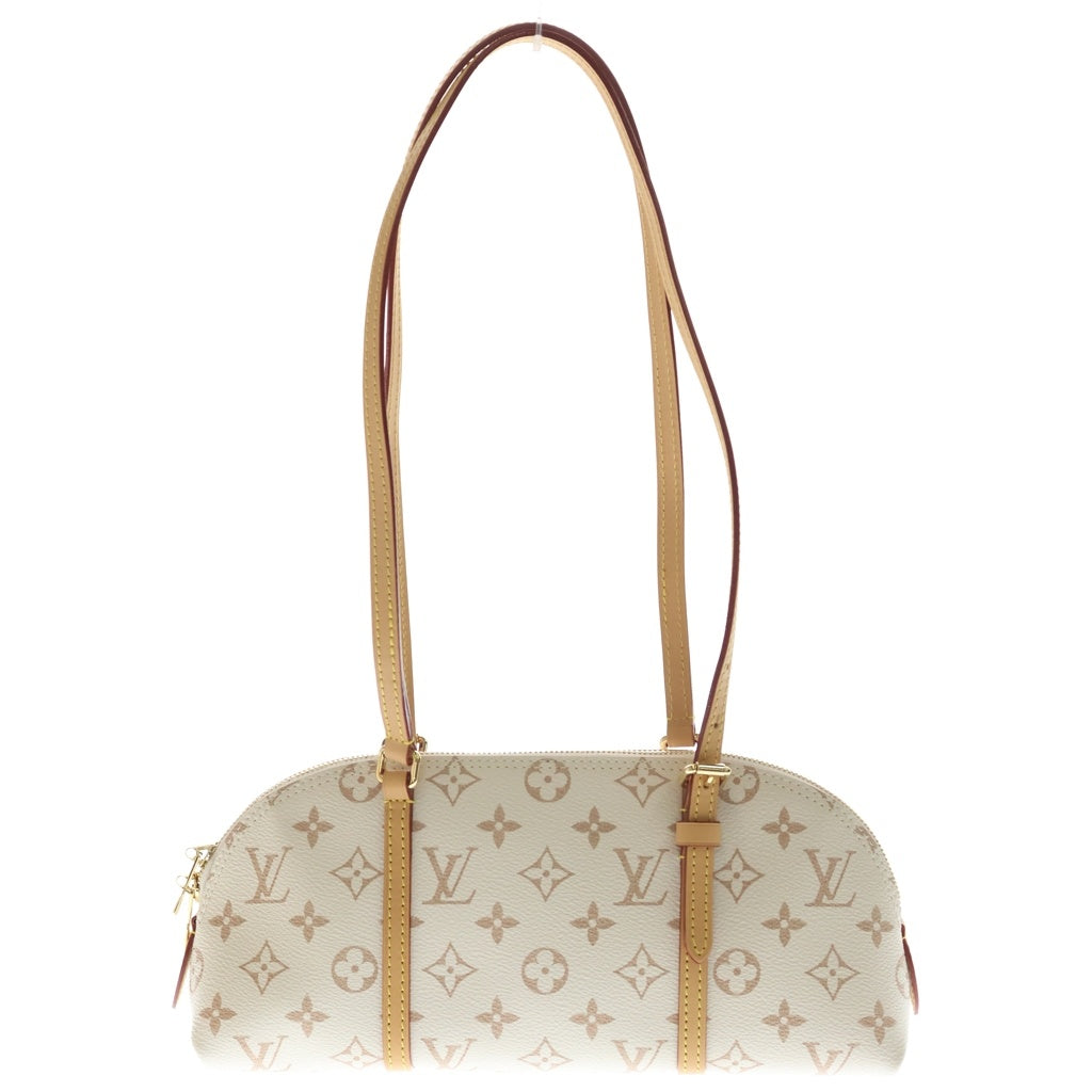 LOUIS VUITTON(ルイヴィトン) モノグラム・デュンヌ キャンバス スクワイア ハンドバッグ ホワイト×ベージュ レザー×PVC EW M2A457 ゴールド金具 レディース