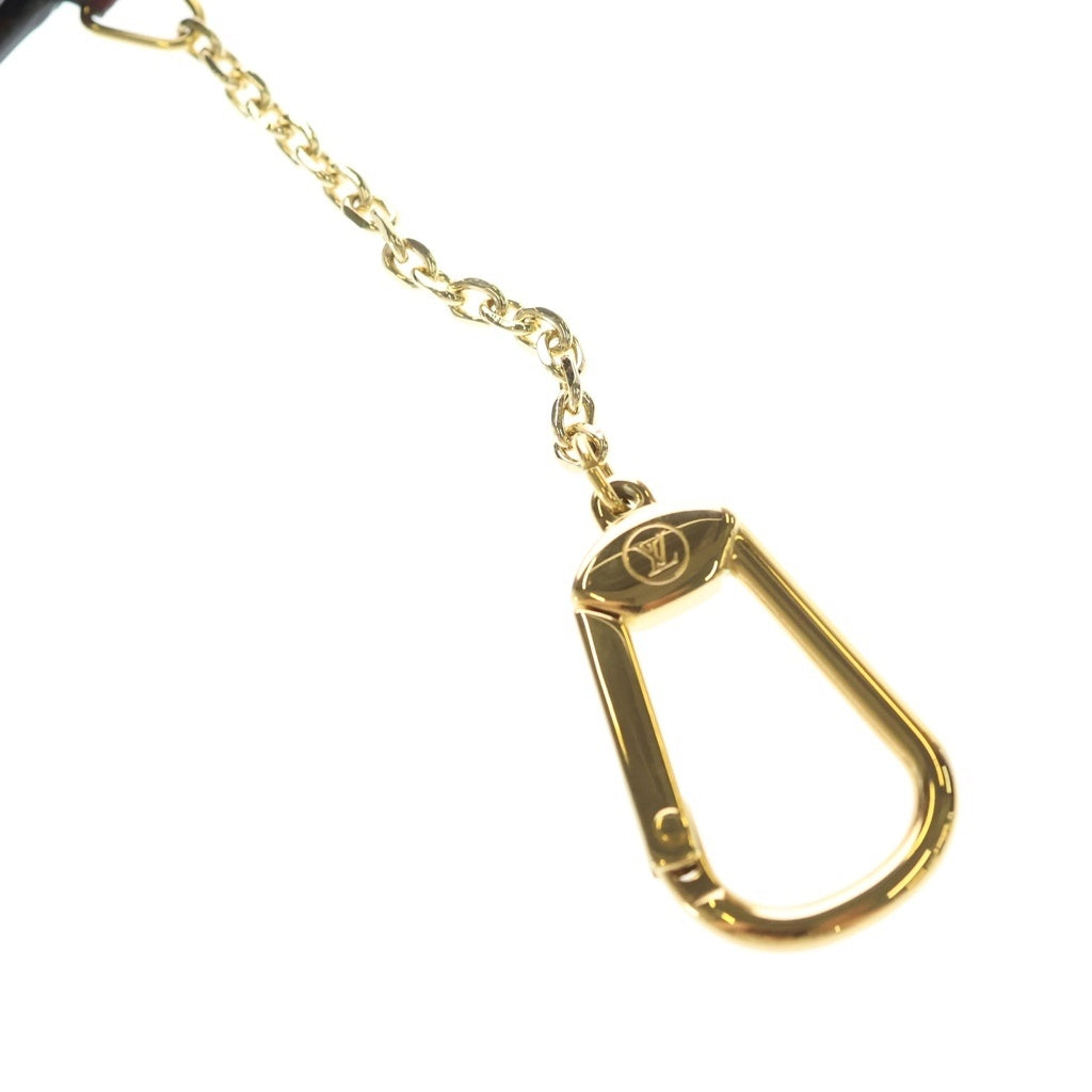 LOUIS VUITTON(ルイヴィトン) パウケット・パース バッグチャーム カードケース ミニ財布 ブラウン レザー×PVC M25732 ゴールド金具 レディース