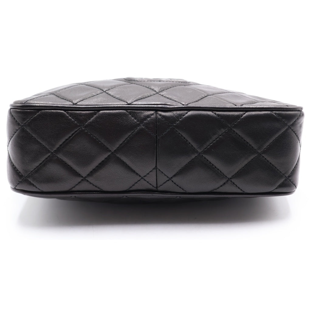 CHANEL(シャネル) マトラッセ ココマーク タッセル フリンジ ラムスキン ゴールド金具 ミニ チェーンショルダーバッグ ブラック レディース