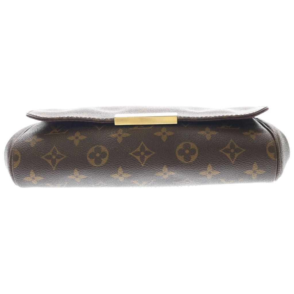 LOUIS VUITTON(ルイヴィトン) モノグラム フェイボリットPM ショルダーバッグ ミニバッグ ブラウン レザー×PVC M40717 ゴールド金具 レディース