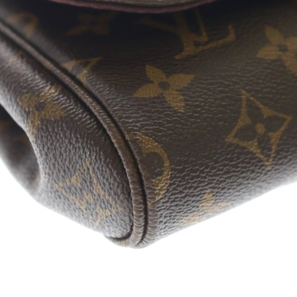 LOUIS VUITTON(ルイヴィトン) モノグラム フェイボリットPM ショルダーバッグ ミニバッグ ブラウン レザー×PVC M40717 ゴールド金具 レディース