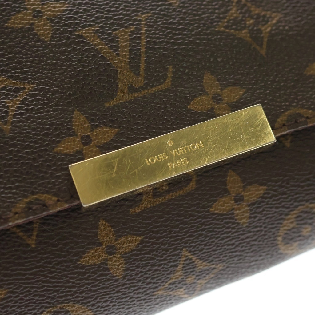 LOUIS VUITTON(ルイヴィトン) モノグラム フェイボリットPM ショルダーバッグ ミニバッグ ブラウン レザー×PVC M40717 ゴールド金具 レディース