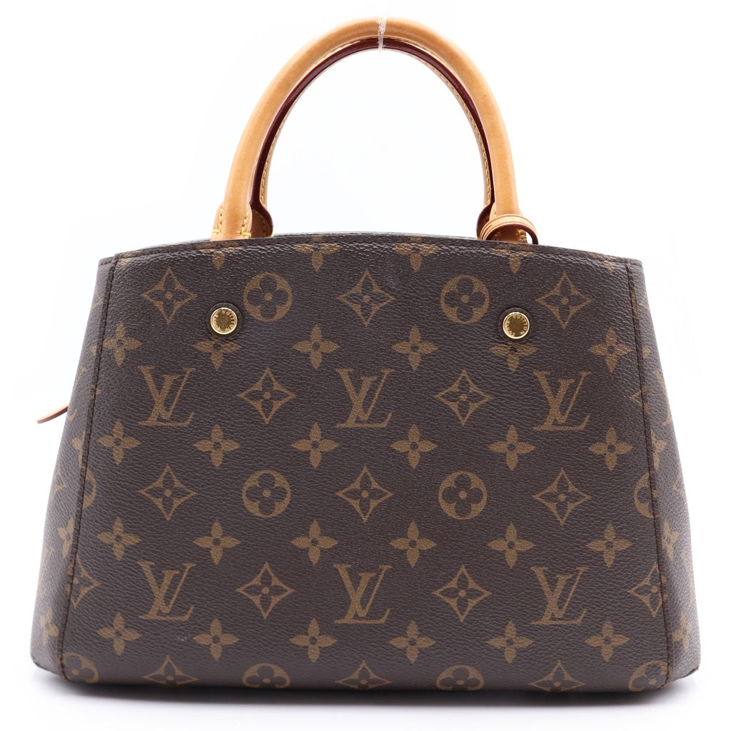 LOUIS VUITTON(ルイヴィトン) モノグラム モンテーニュBB PVC レザー 2WAY ハンドバッグ ショルダーバッグ ブラウン M41055 レディース
