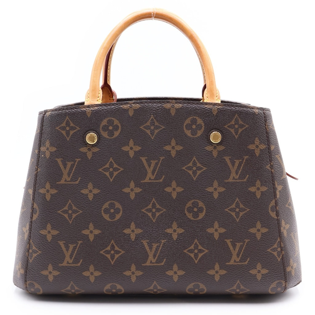 LOUIS VUITTON(ルイヴィトン) モノグラム モンテーニュBB PVC レザー 2WAY ハンドバッグ ショルダーバッグ ブラウン M41055 レディース