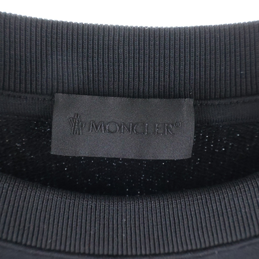 MONCLER(モンクレール) ■アイコンワッペン付きクルーネック スウェット 黒 コットン H20918G00010809KR ICタイプ