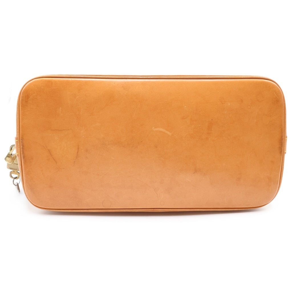 LOUIS VUITTON(ルイヴィトン) モノグラム アルマ ハンドバッグ ブラウン レザー×PVC M51130 ゴールド金具 レディース