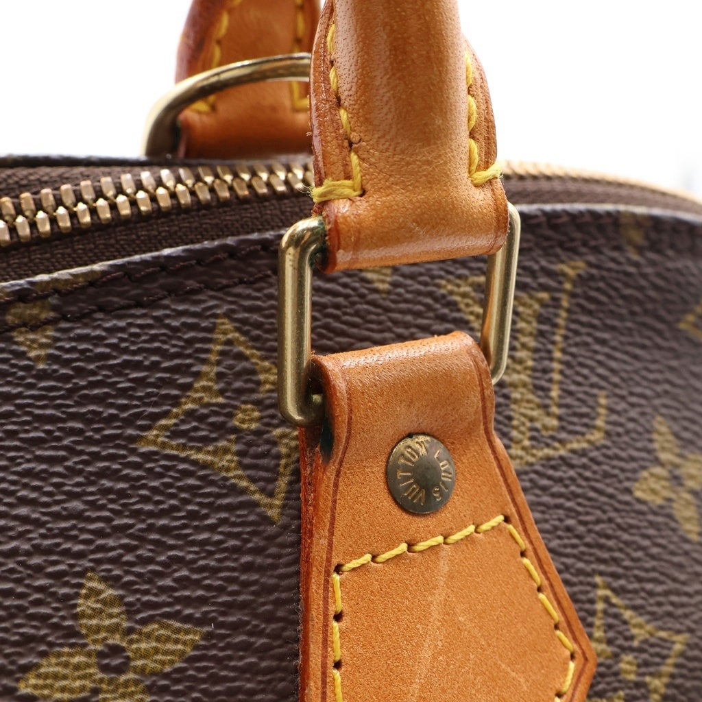 LOUIS VUITTON(ルイヴィトン) モノグラム アルマ ハンドバッグ ブラウン レザー×PVC M51130 ゴールド金具 レディース