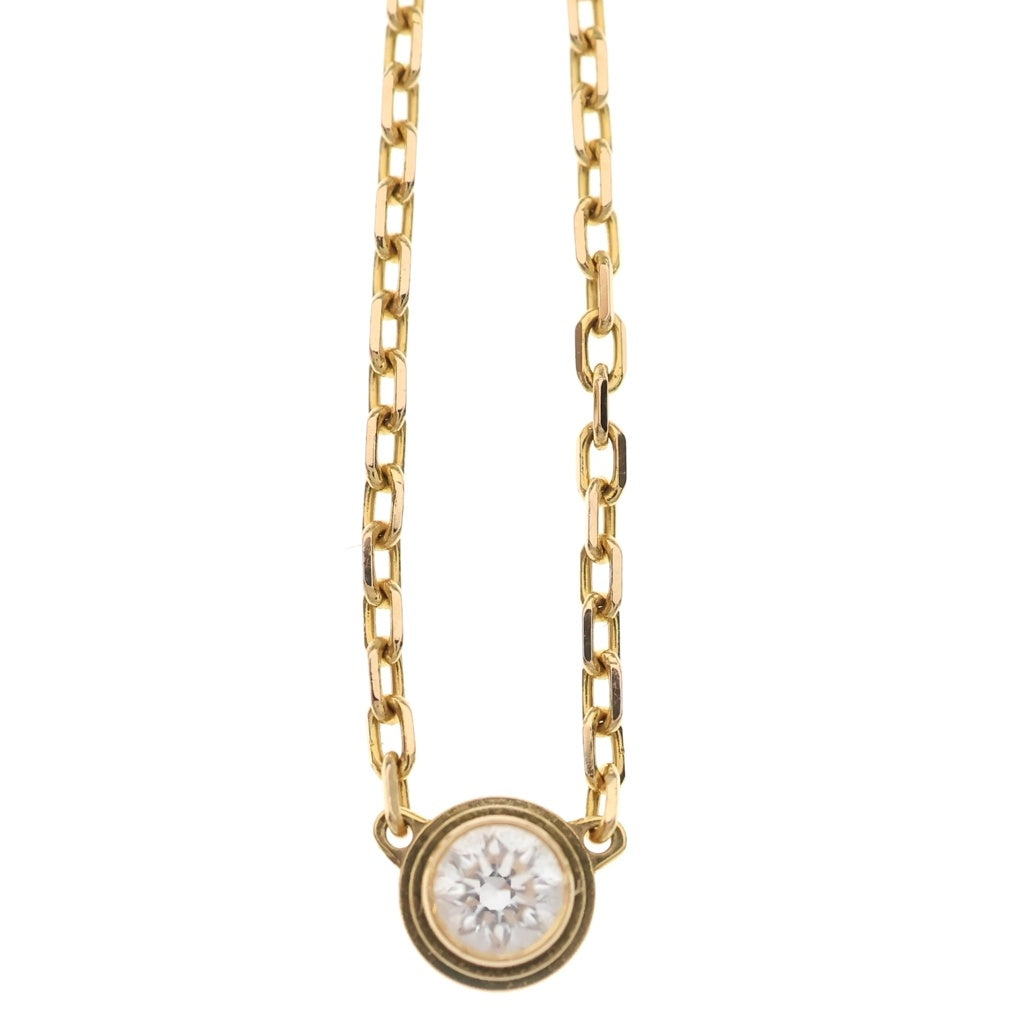 Cartier(カルティエ) ダムール XS 1Pダイヤ Au750 K18YG ダイヤモンド ネックレス イエローゴールド レディース