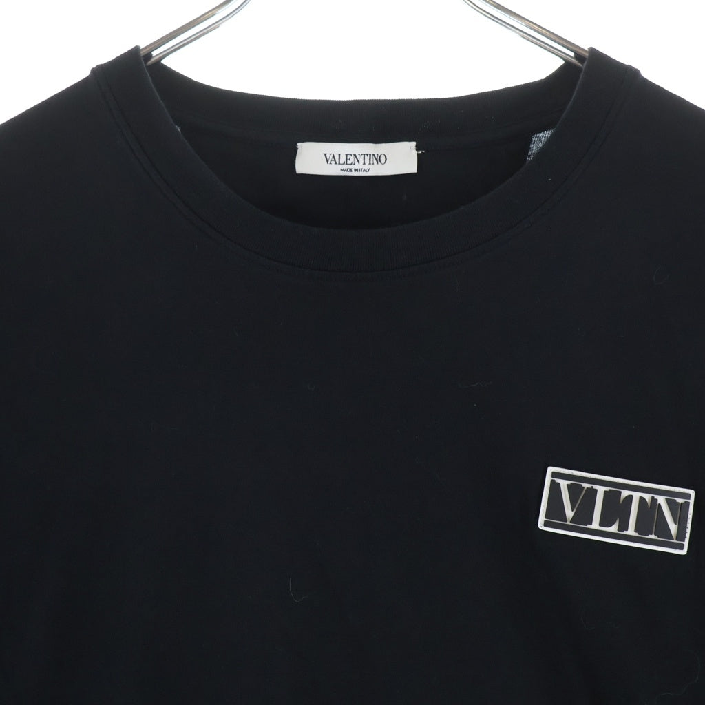 VALENTINO(ヴァレンティノ) VLTN ロゴ コットン 半袖 Tシャツ カットソー L ブラック UV3MG08G6LC