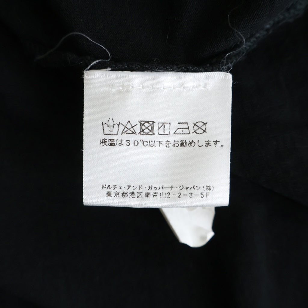 DOLCE & GABBANA(ドルチェアンドガッバーナ) エンボス加工 ロゴ コットン 半袖 Tシャツ カットソー #54 ブラック G8PP4Z