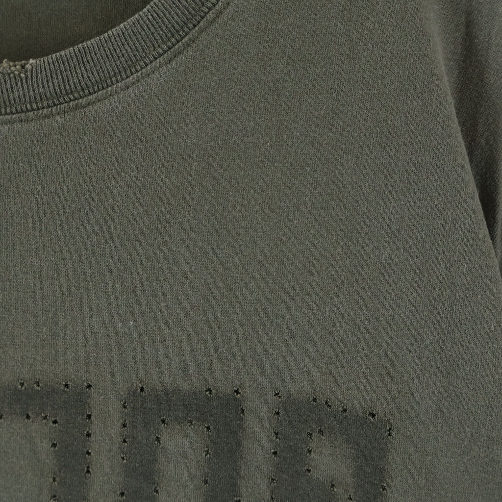 GOLDEN GOOSE DELUXE BRAND(ゴールデングースデラックスブランド) ロゴ ダメージ コットン 半袖 Tシャツ カットソー L カーキ